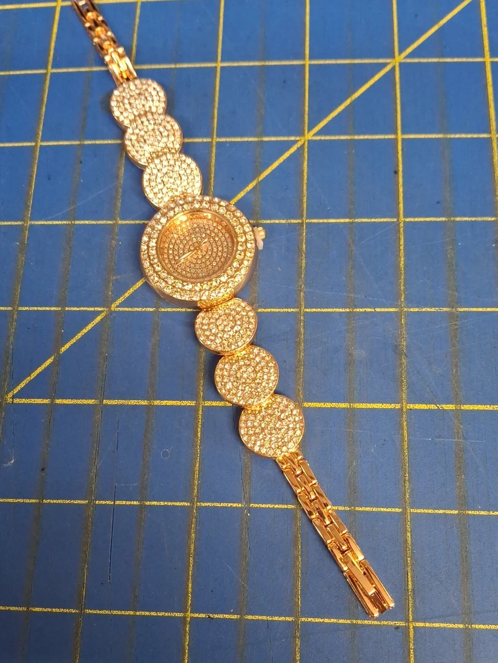 Rhinestone Rose Gold Tone 8